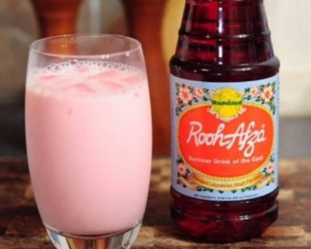 Rooh Afza with Milk.