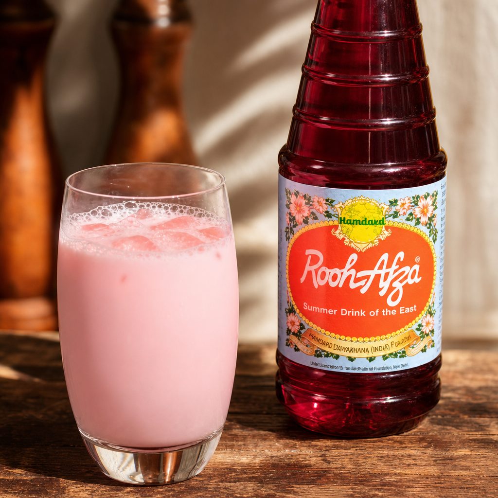 Rooh Afza with Milk.